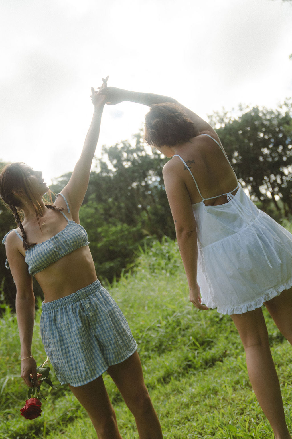 The Ruffle Bralette - Sky Blue