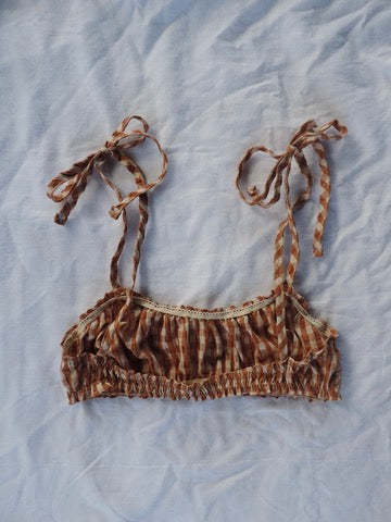 The Ruffle Bralette - Chestnut