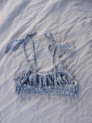 The Ruffle Bralette - Sky Blue