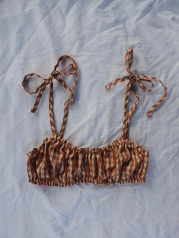 The Ruffle Bralette - Chestnut